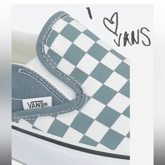 Vans Classic Slip-on Checkerboard Sneakers 😍 color theory Stormy weather 😍 - Picture 17 of 17